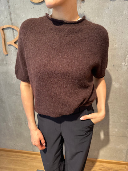 Pulli "Pina 1/2arm Rollkante" Creme