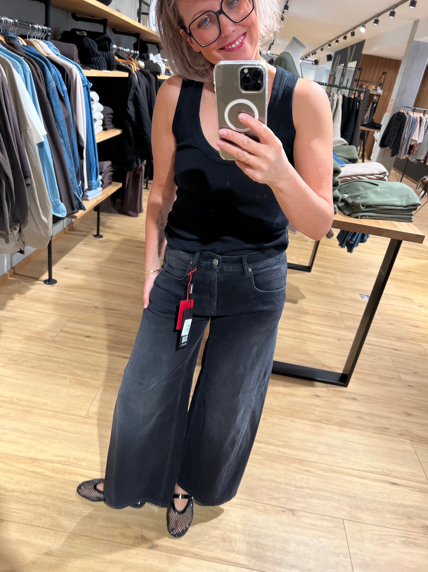 Cambio-Jeans "Orla" Schwarz washed out