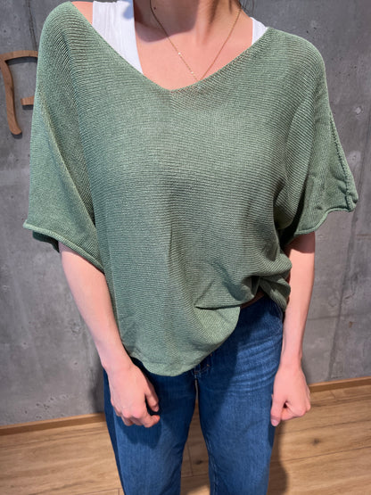Pulli "Philine V-Neck 1/2arm" - Versch. Farben