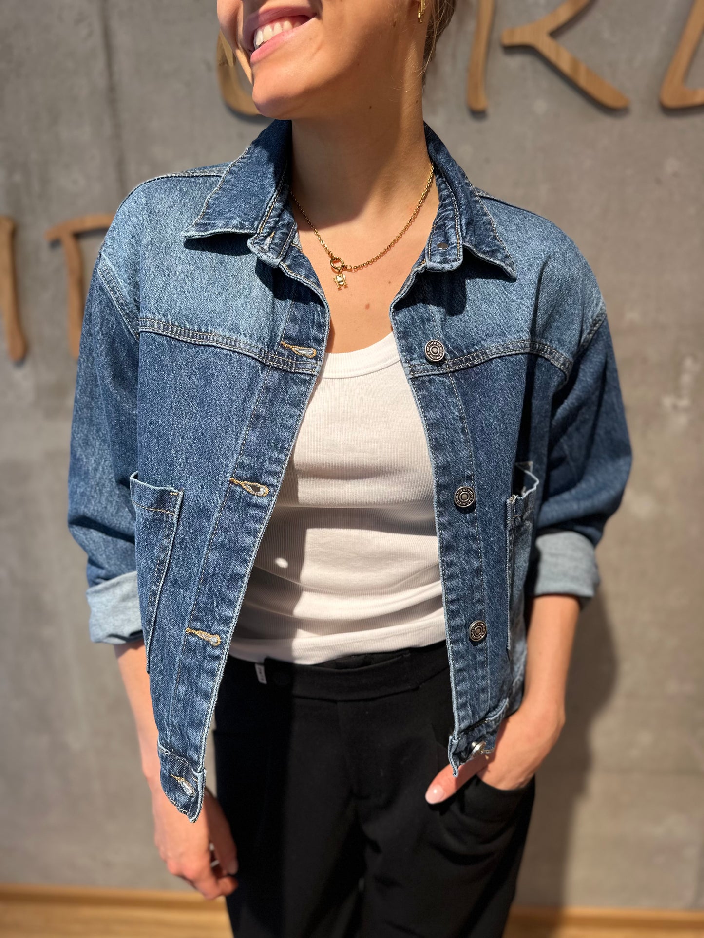 Jeanshemd "Jamie" Mittelblau