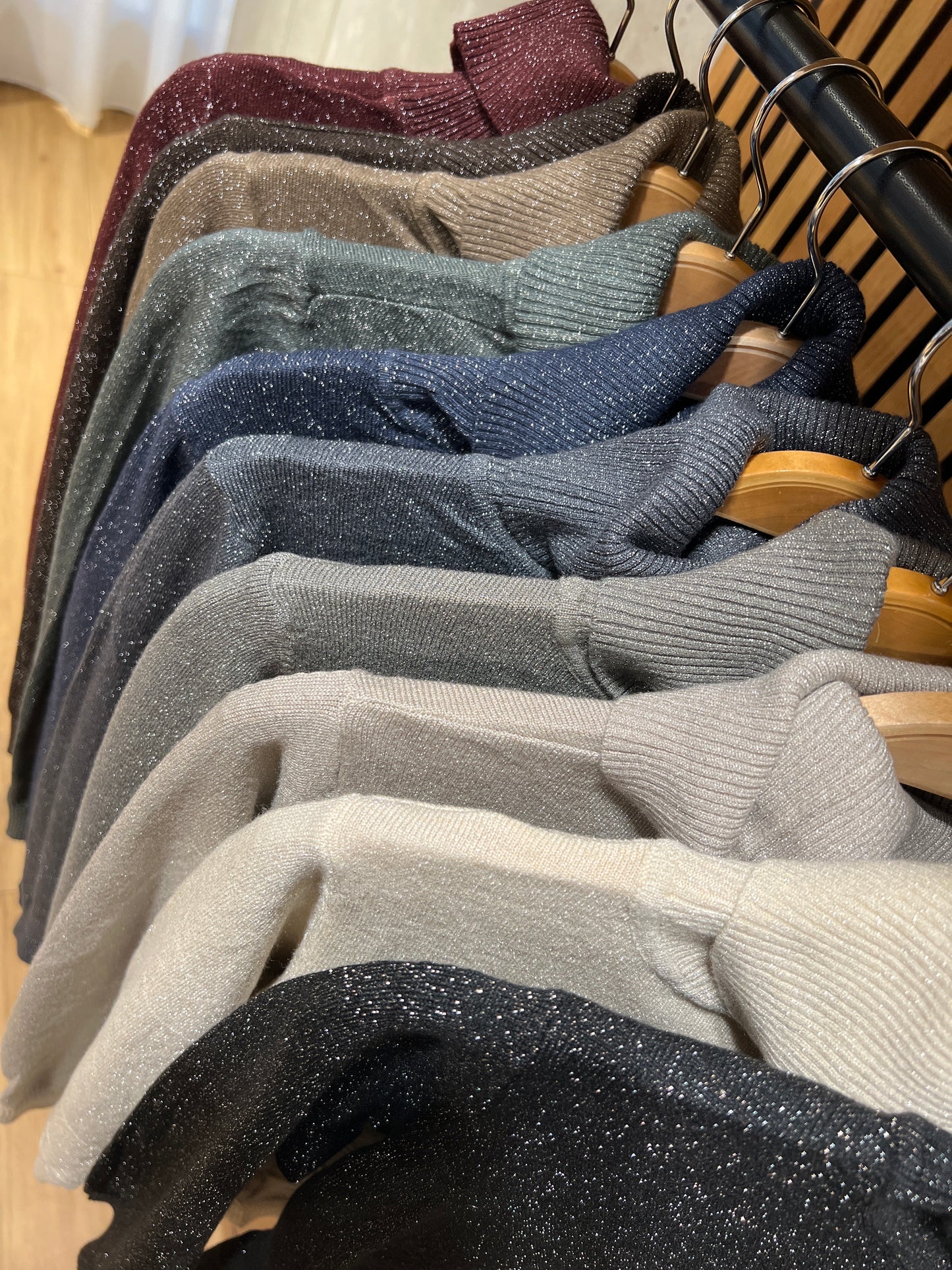 Glitzer-Rolli "Gabriella langarm" - Versch. Farben