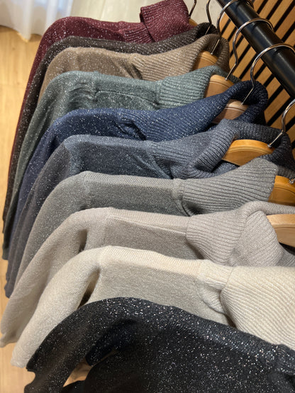 Glitzer-Rolli "Gabriella langarm" - Versch. Farben