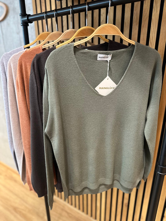MG-Pulli "Marcella V-Neck" - Versch. Farben