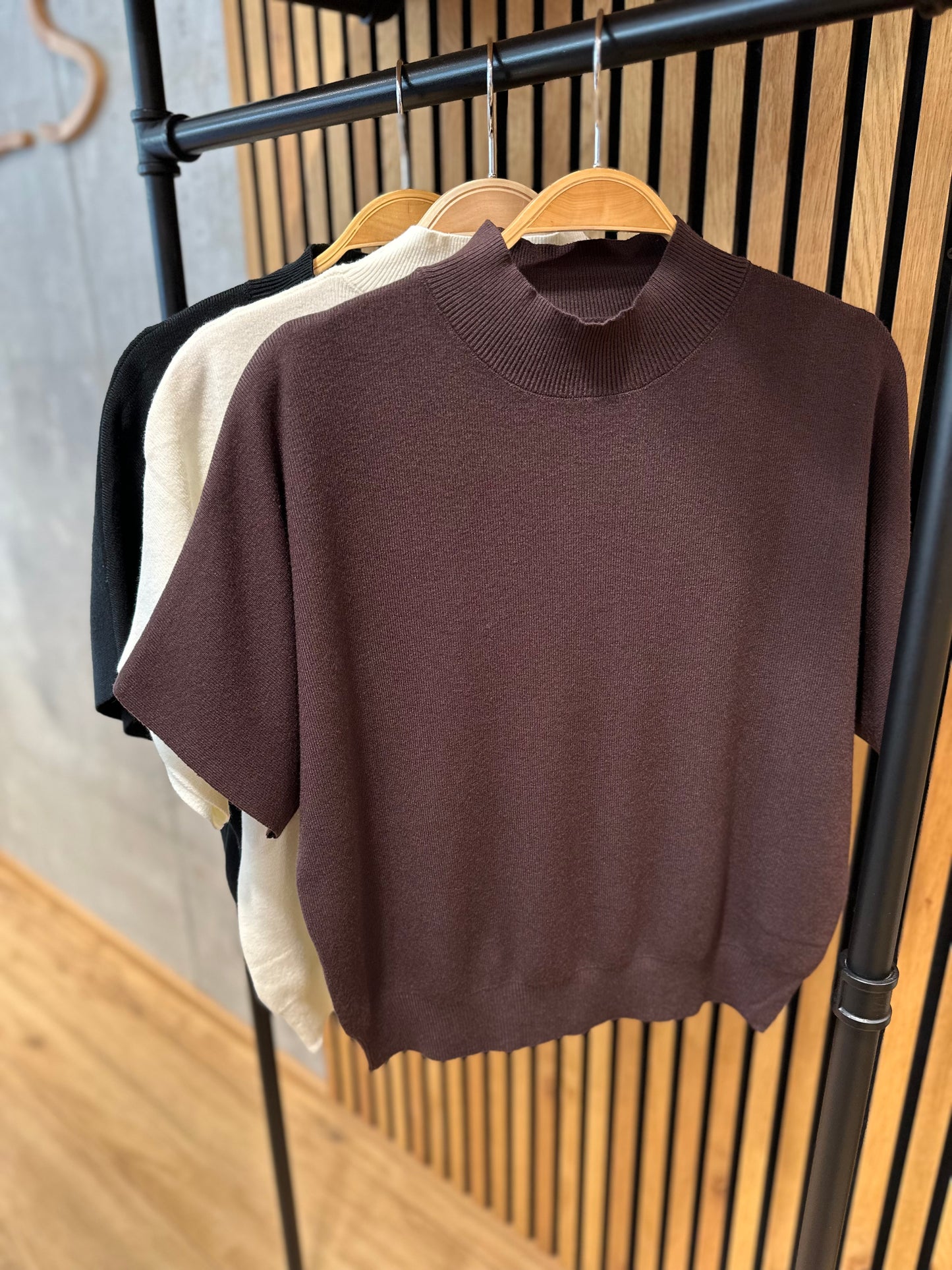 Pulli "Polly Stehkragen 1/2arm" - Versch. Farben