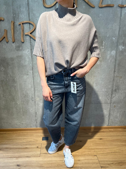 Pulli "Paula Stehkragen 1/2arm" - Versch. Farben