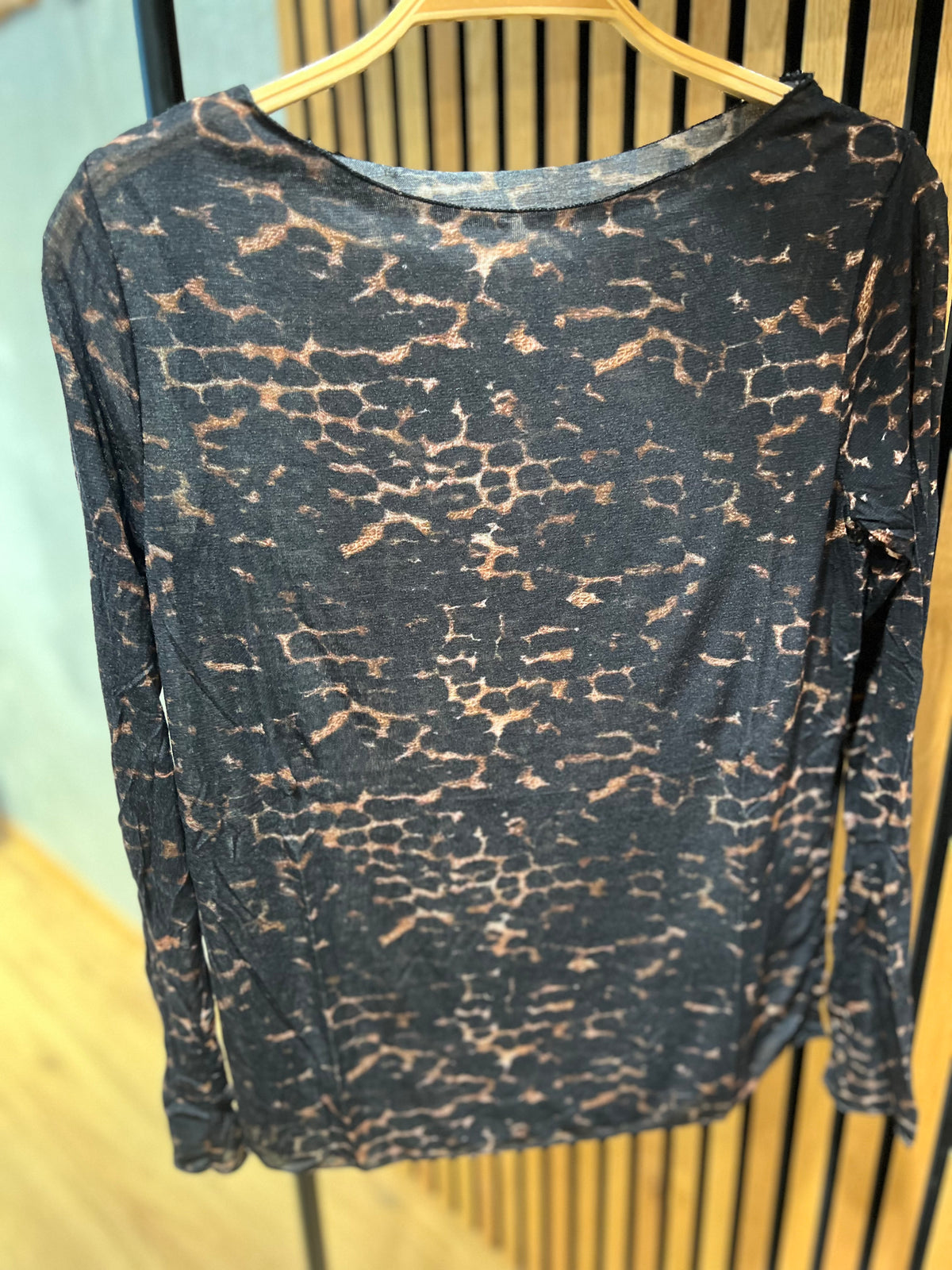 Shirt "Selena Leomuster" SchwarzBraun