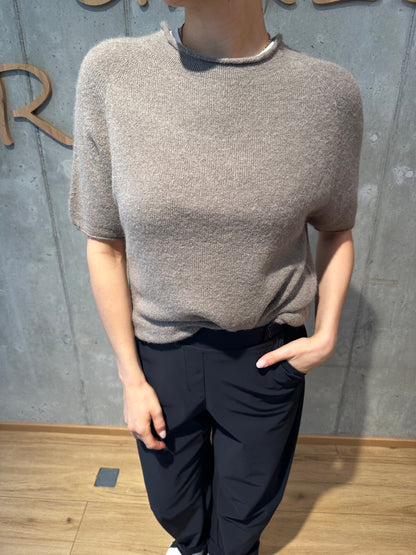 Pulli "Pina 1/2arm Rollkante" Creme