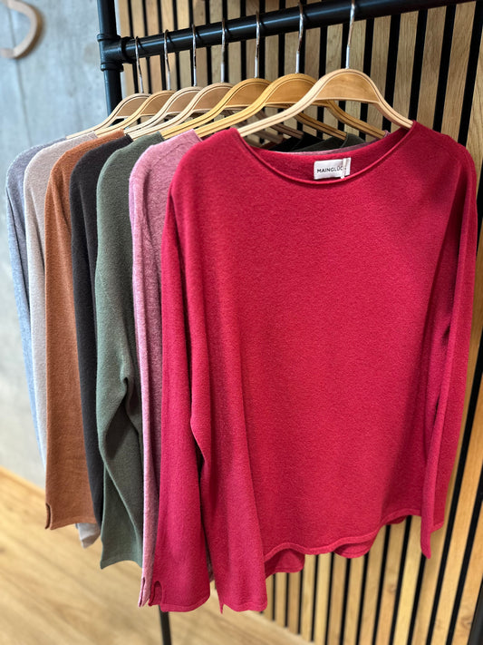 MG-Pulli "Mia Rundhals mit Ärmelschlitz" - Versch. Farben