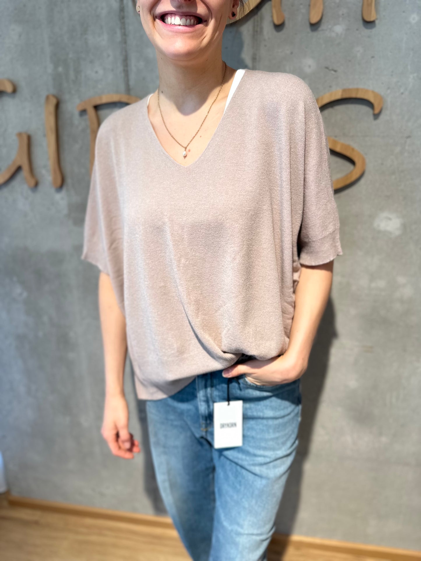 MG-Pulli "Mirabel V-Neck 1/2 arm" - Versch. Farben