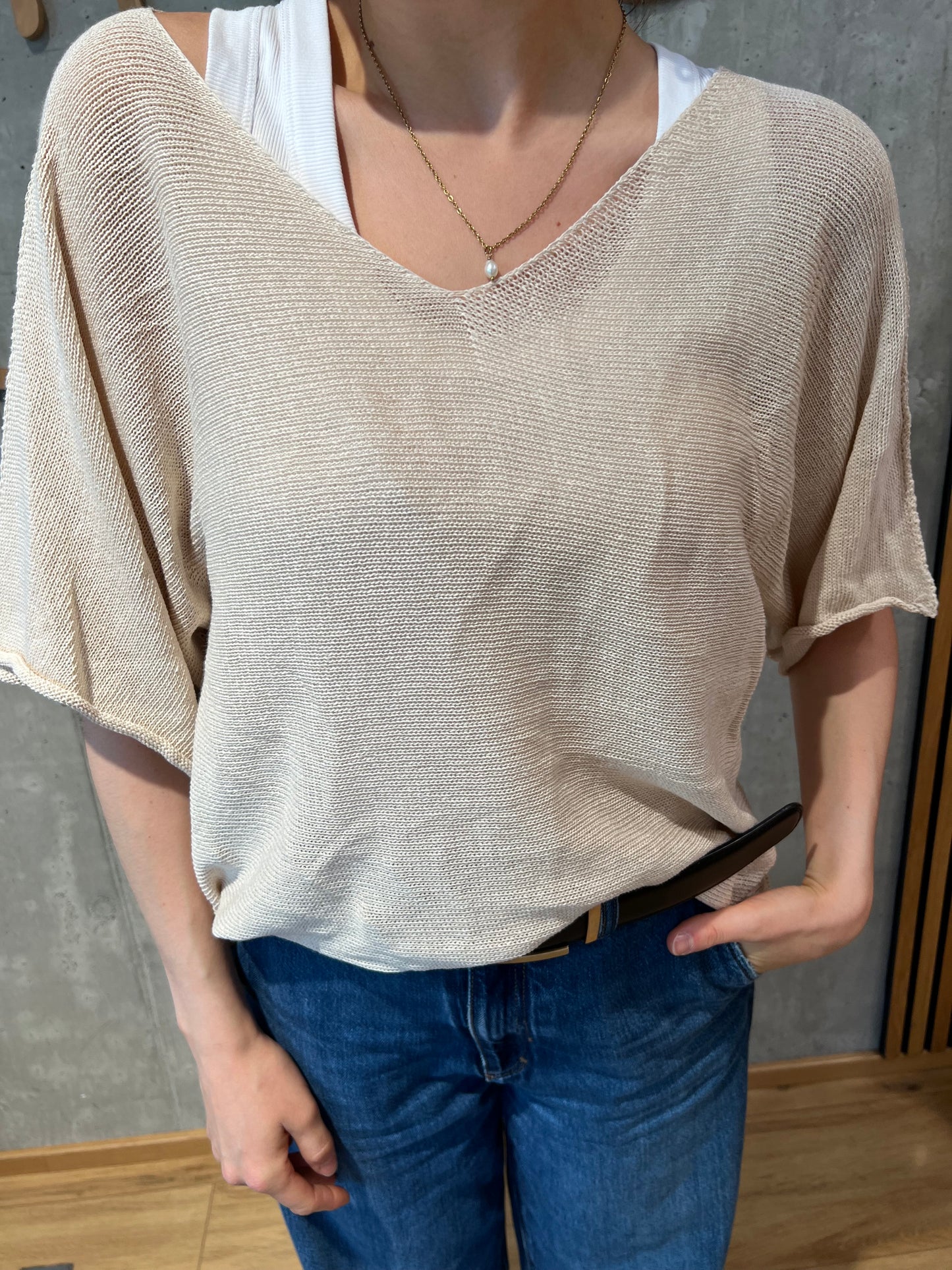 Pulli "Philine V-Neck 1/2arm" - Versch. Farben