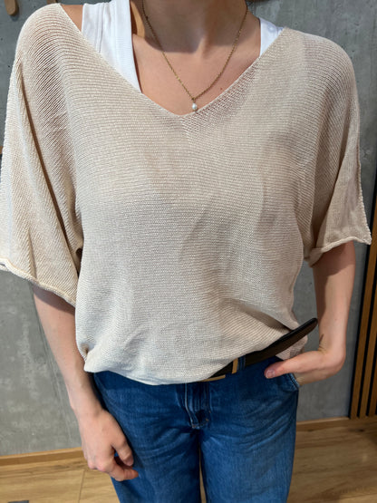 Pulli "Philine V-Neck 1/2arm" - Versch. Farben