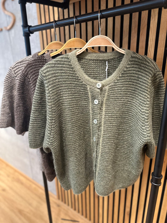 Strickjacke "Sia 1/2arm gestreift" - Versch. Farben