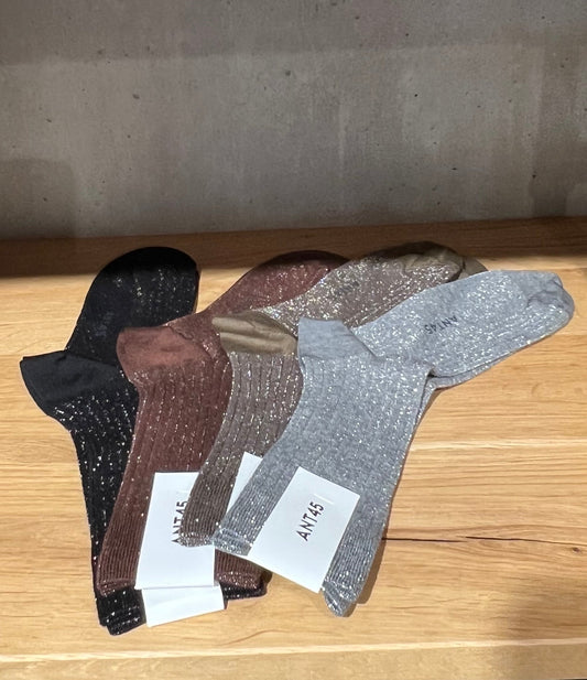 Socken "Cherry Short Glitzer" versch. Farben