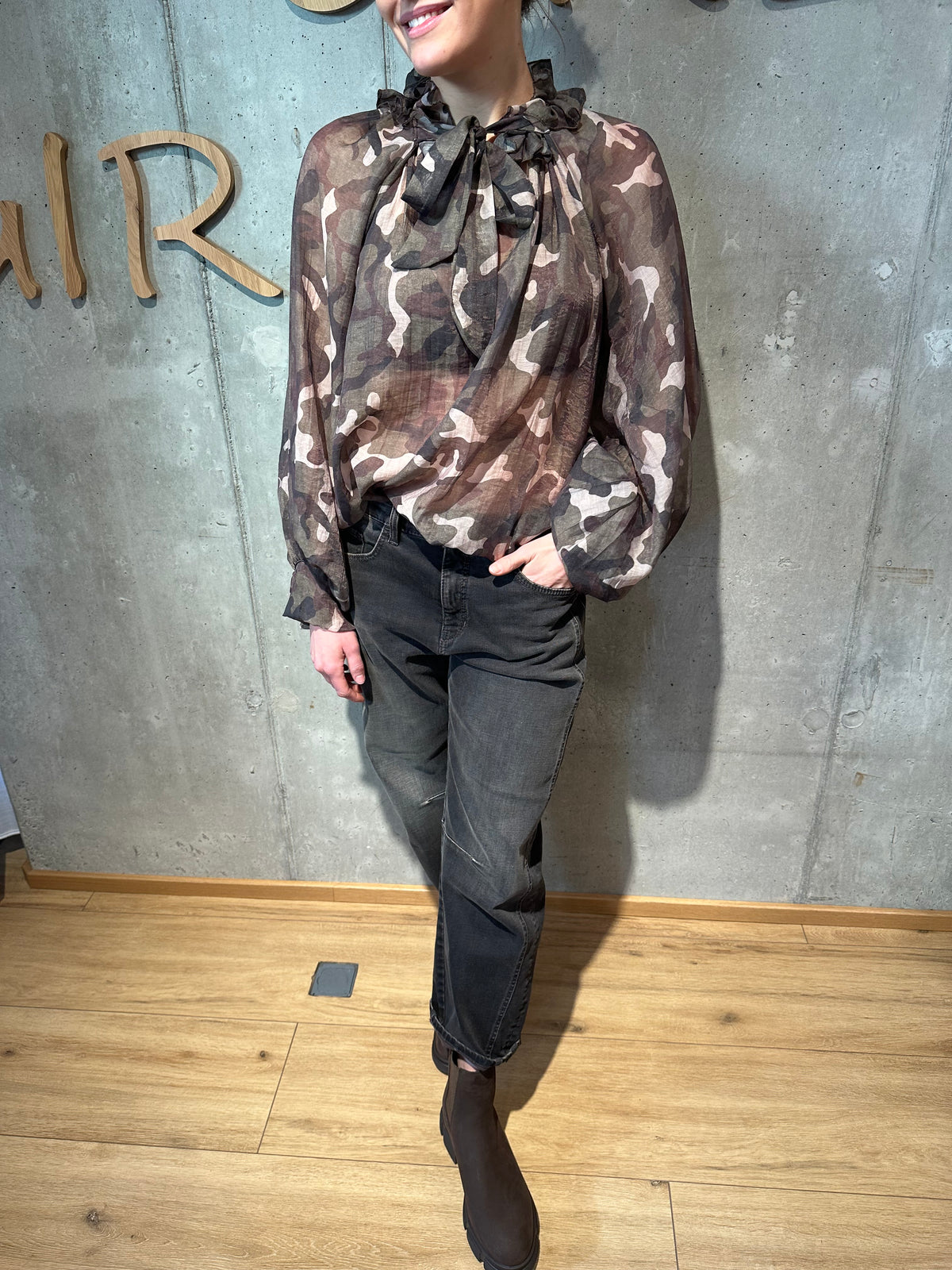 Cambio-Jeans "Elia" Cozy Vintage Braungrau