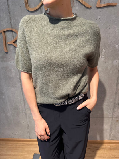 Pulli "Pina 1/2arm Rollkante" Creme