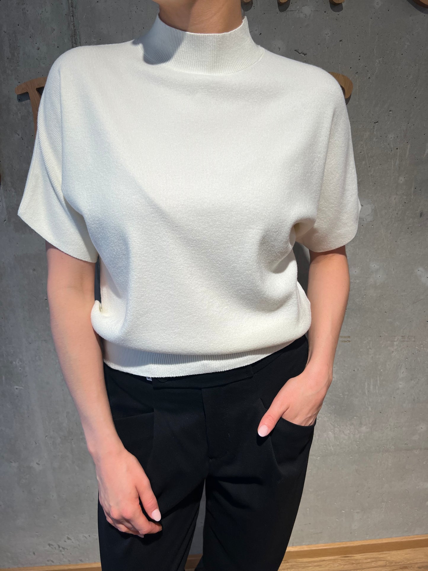 Pulli "Polly Stehkragen 1/2arm" - Versch. Farben