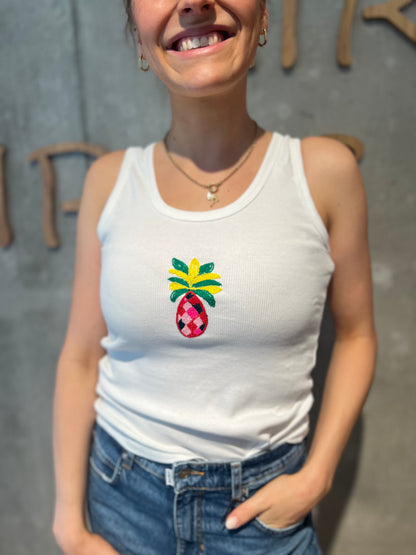 Top "Trudy mit Motiv" - Versch. Stickereien