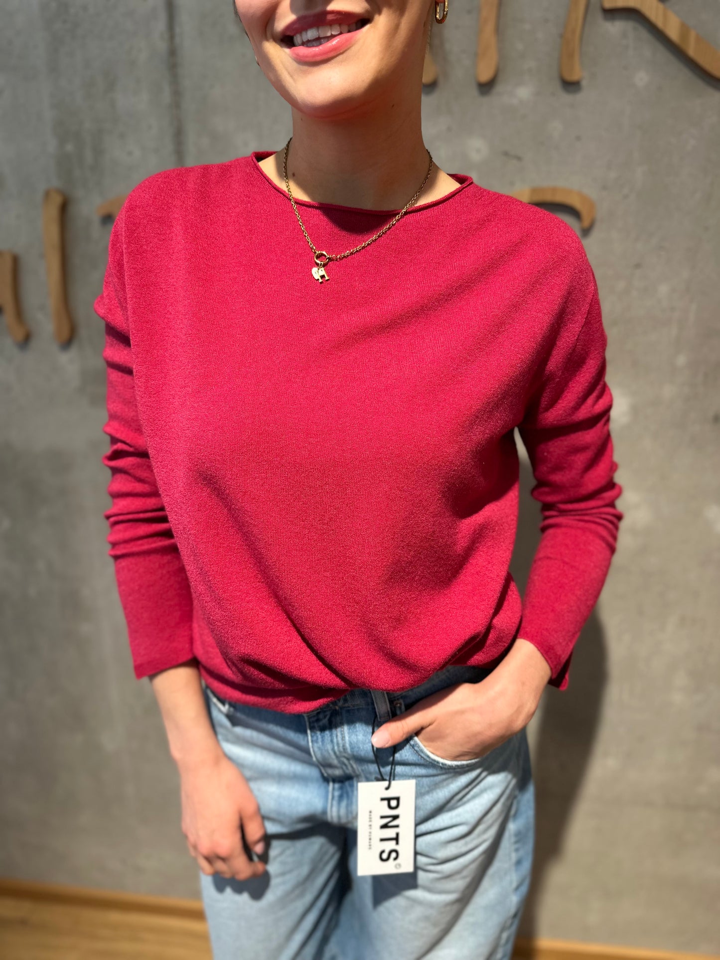MG-Pulli "Mia Rundhals mit Ärmelschlitz" - Versch. Farben