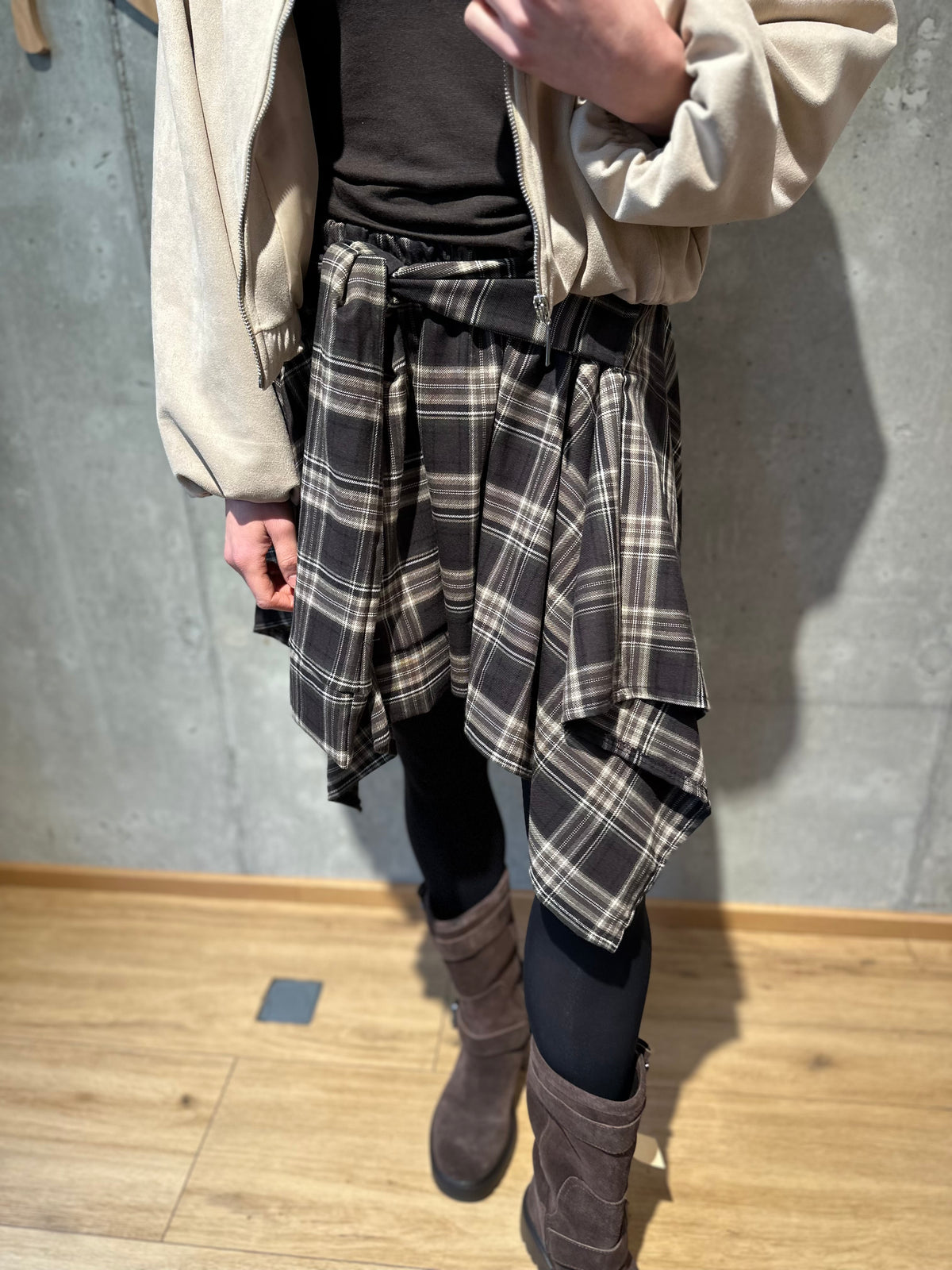 Rock "Ruby kariert" SchokoBeige