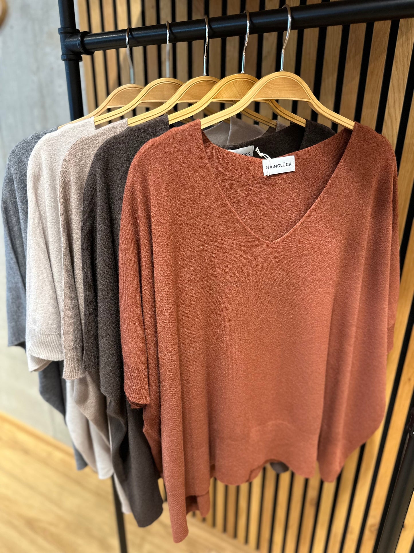 MG-Pulli "Mirabel V-Neck 1/2 arm" - Versch. Farben