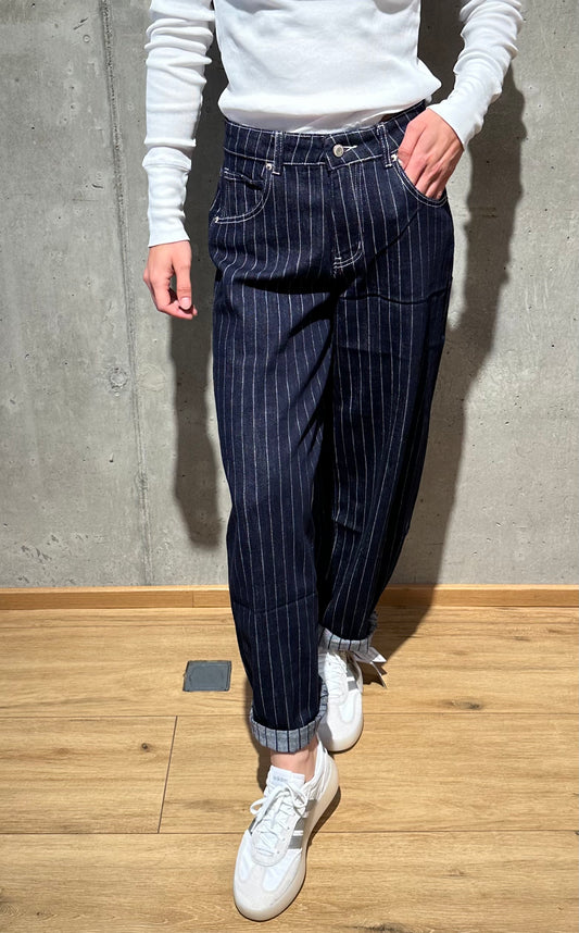Streifenjeans"Jella"blau