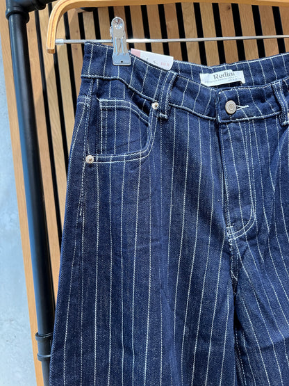 Streifenjeans"Jella"blau