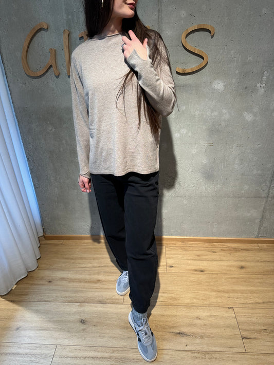 MG-Pulli "Mia Rundhals mit Ärmelschlitz" - Versch. Farben