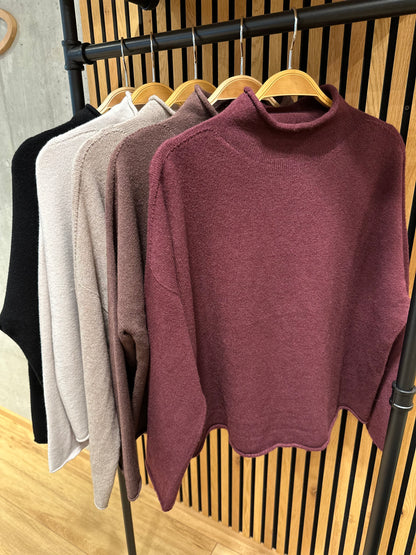 MG-Pulli "Mona Rollkante Stehkragen" - Versch. Farben