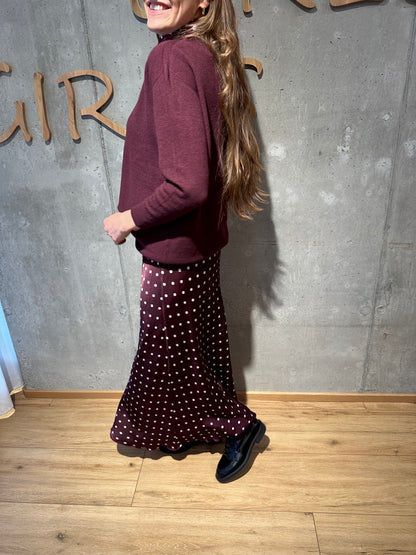 Rock "Ruby mit weißen Punkten - Versch. Farben