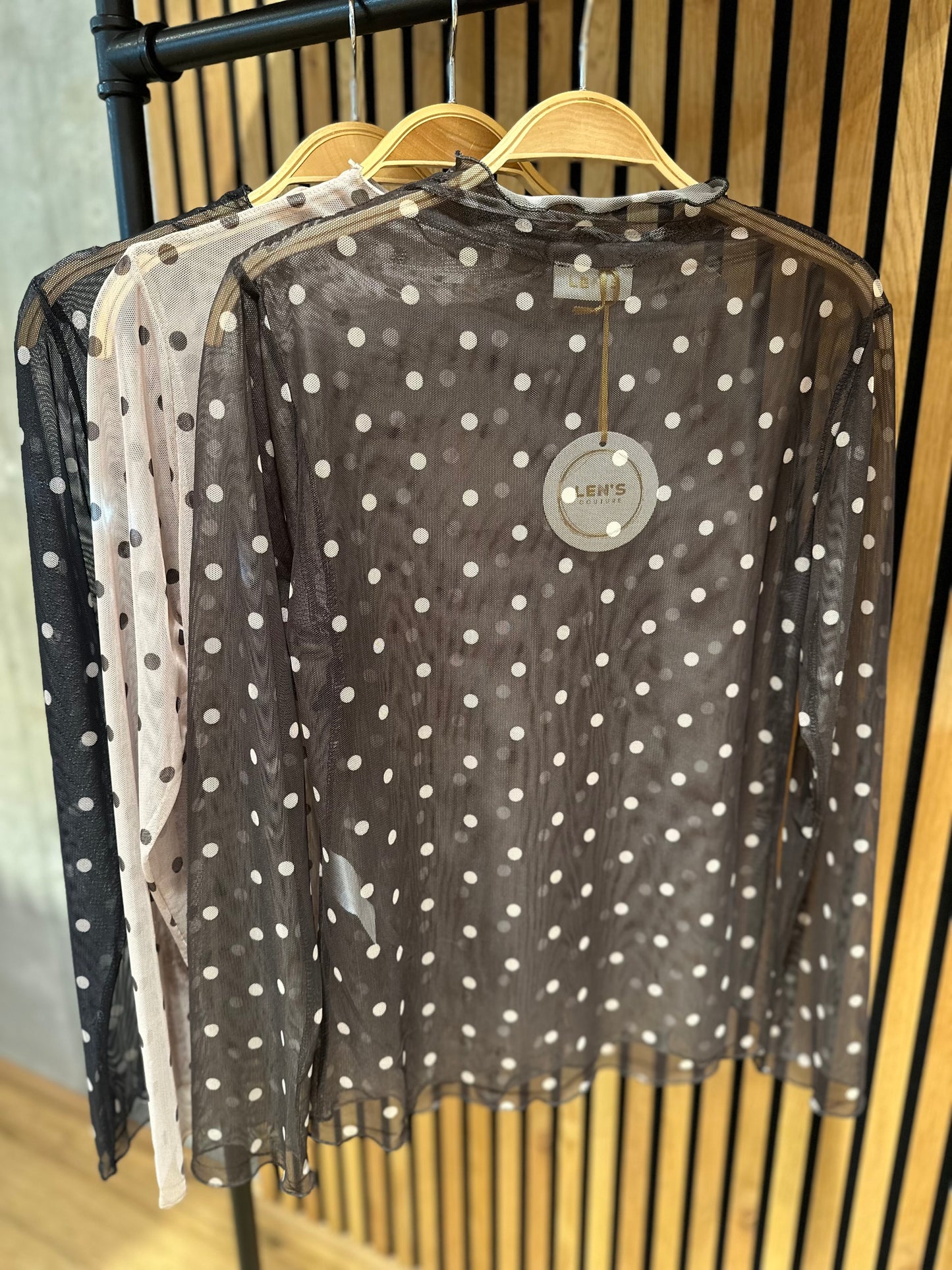 Shirt "Sienna Mesh mit Punkten" - Versch. Farben