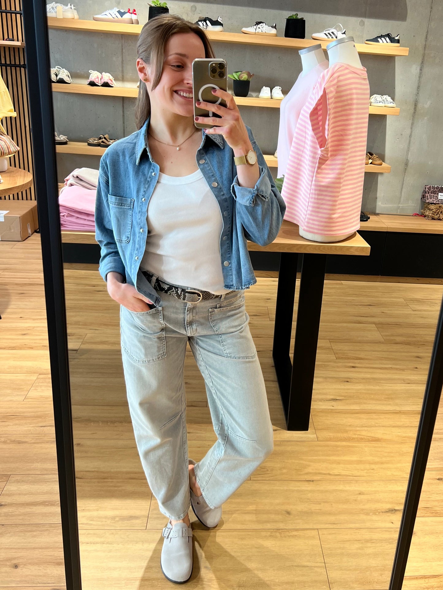Cambio-Jeans "Ocean" Hellgrau