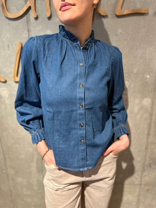 Bluse "Berenike denim" Dunkelblau