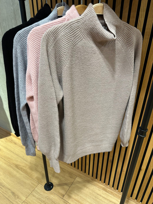 MG-Pulli "Miri Ripp-Stehkragen" versch. Farben