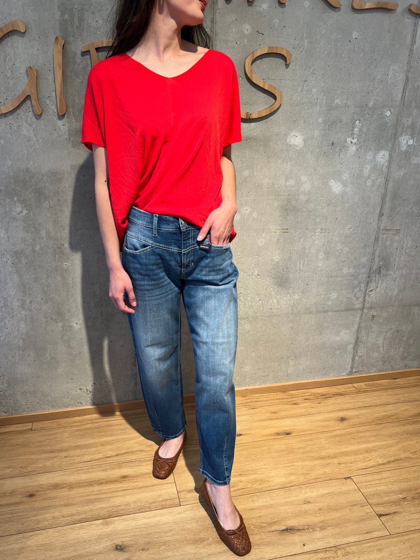 Jeans "Elin" Mittelblau