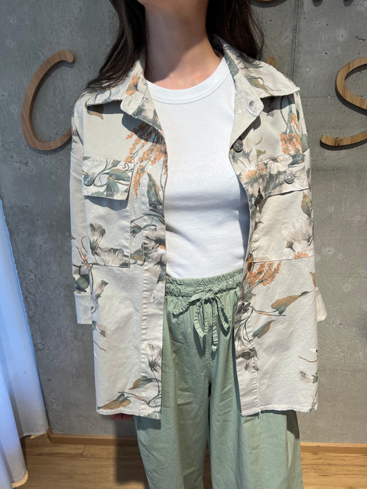 Jacke "Jaelle Blumenmuster" Beige