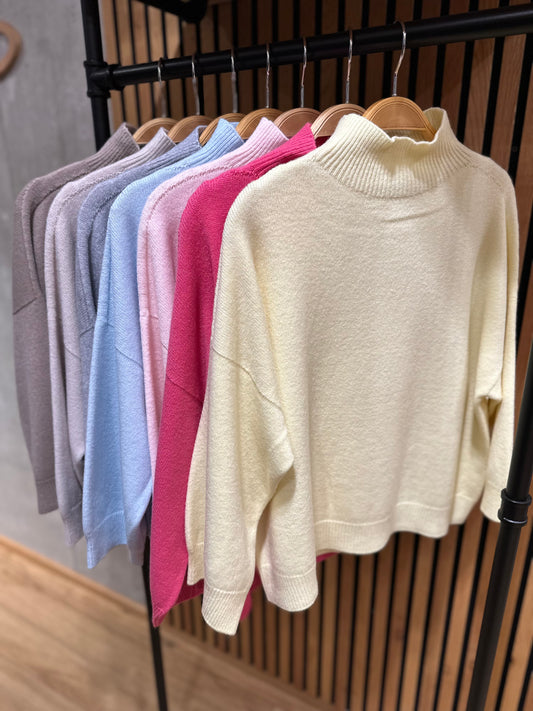 MG-Pulli "Marlise Stehkragen 3/4arm" - Versch. Farben