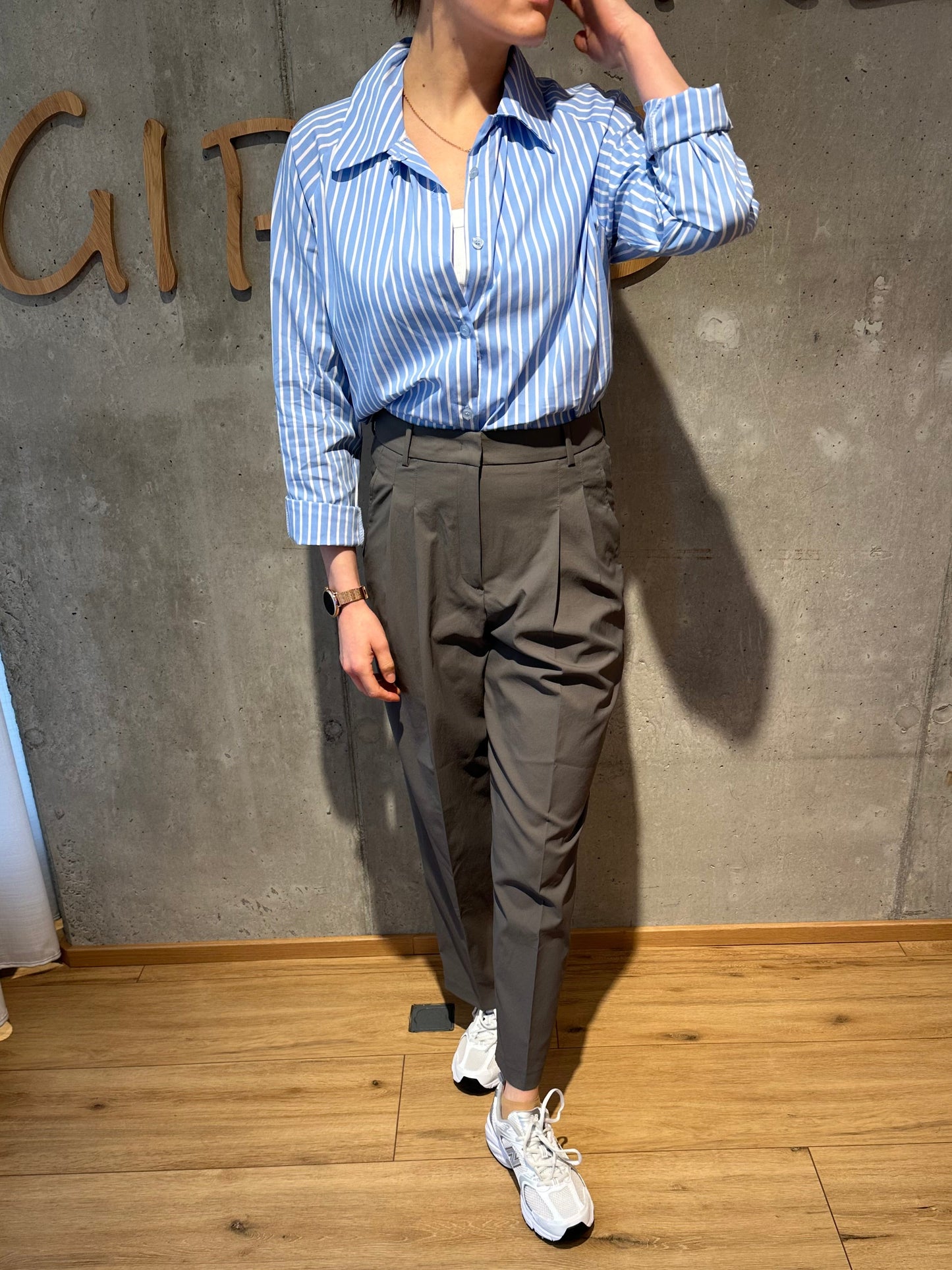 Bluse "Benita gestreift" HimmelblauWeiß