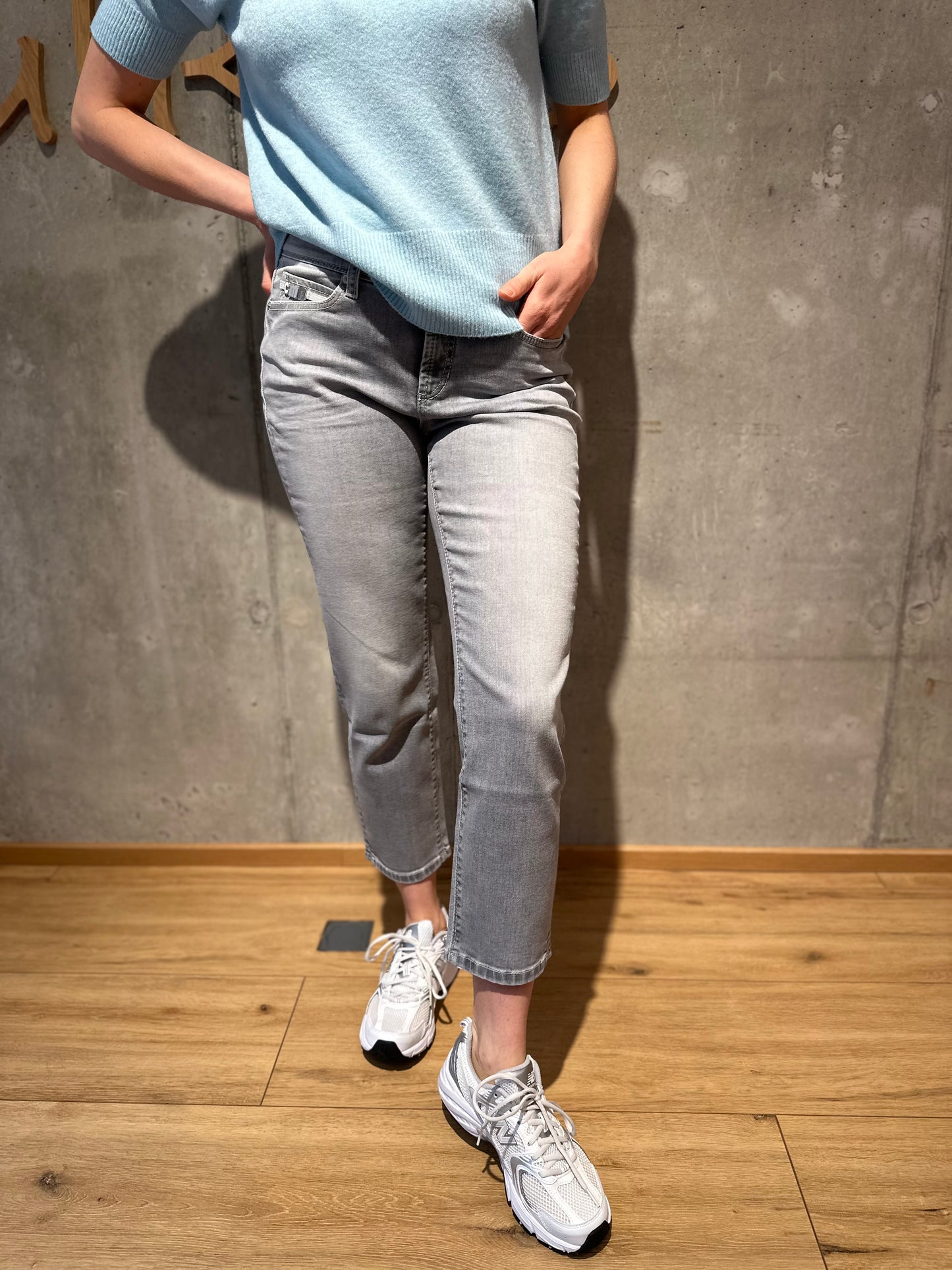 Cambio Jeans "Piper Short" grau