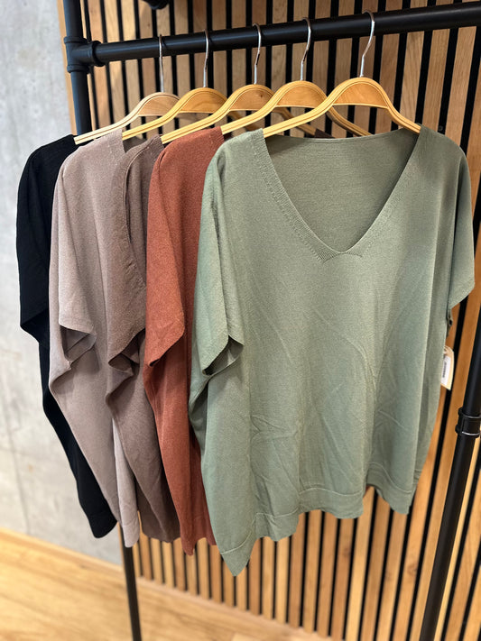 Shirt "Solveig V-Neck" - Versch. Farben