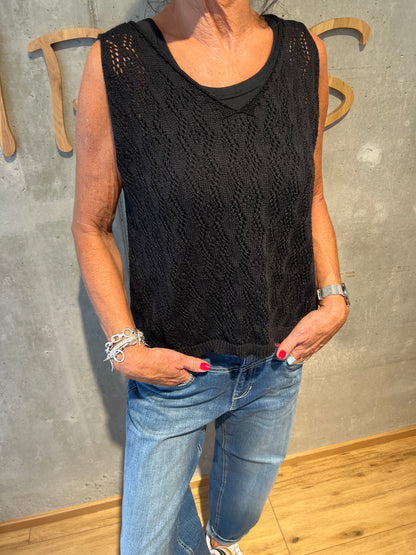 Häkeltop "Helea V-Neck " - Versch. Farben