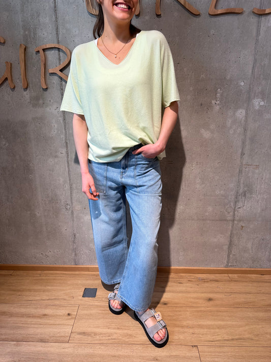 MG-Pulli "Moira V-Neck 1/2arm weit" - Versch. Farben