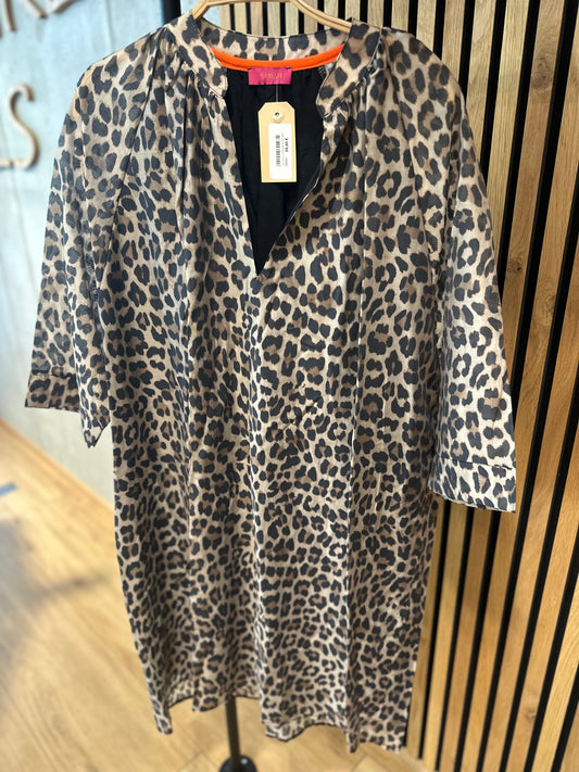 Leo-Kleid "Lory" BeigeBraunSchwarz