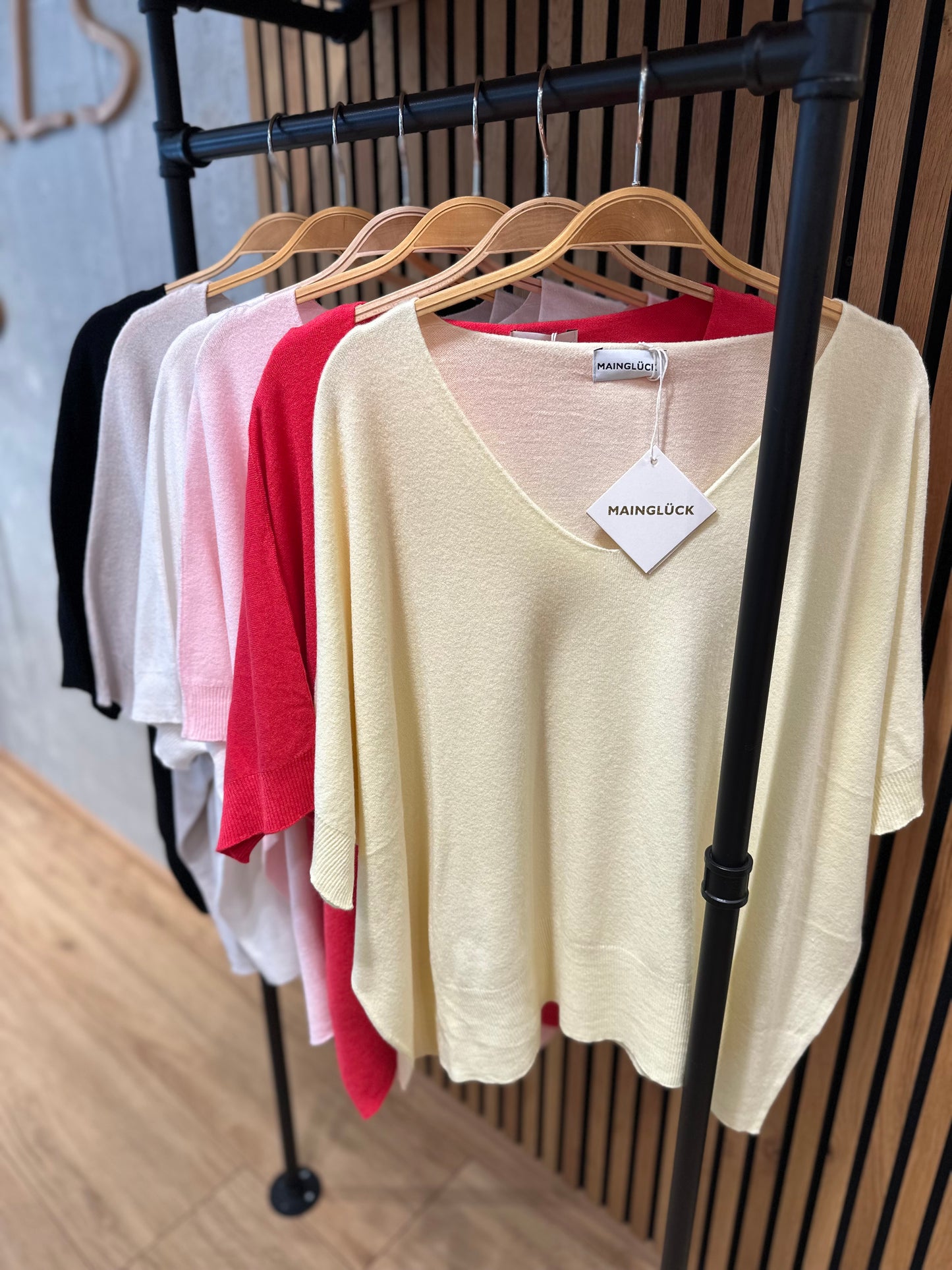 MG-Pulli "Mirabel V-Neck 1/2 arm" - Versch. Farben
