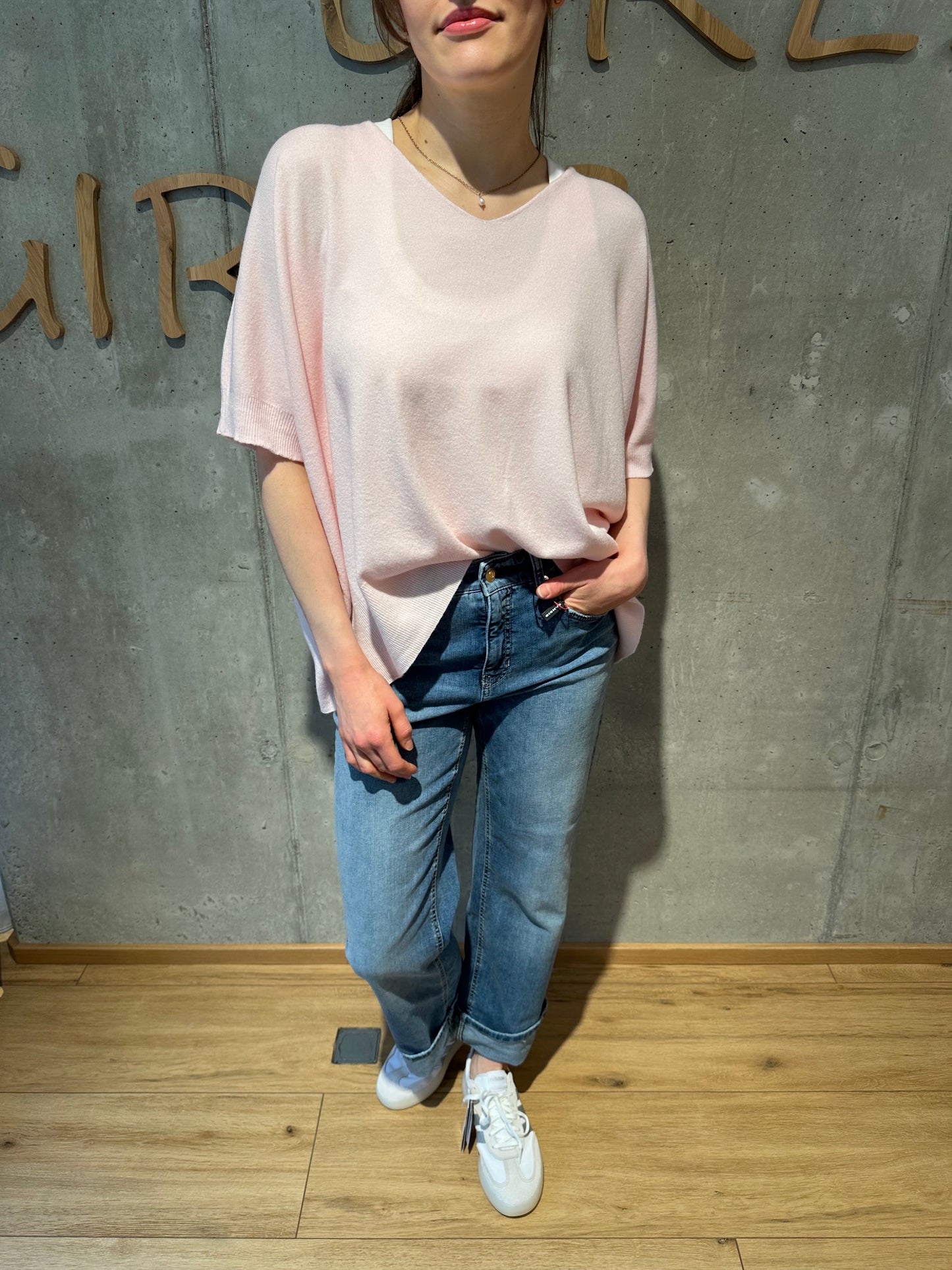 MG-Pulli "Mirabel V-Neck 1/2 arm" - Versch. Farben