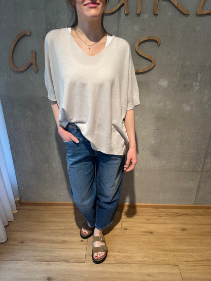 MG-Pulli "Mirabel V-Neck 1/2 arm" - Versch. Farben