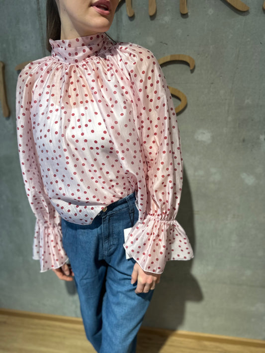 Bluse "Babsi mit Punkten" RosaRot