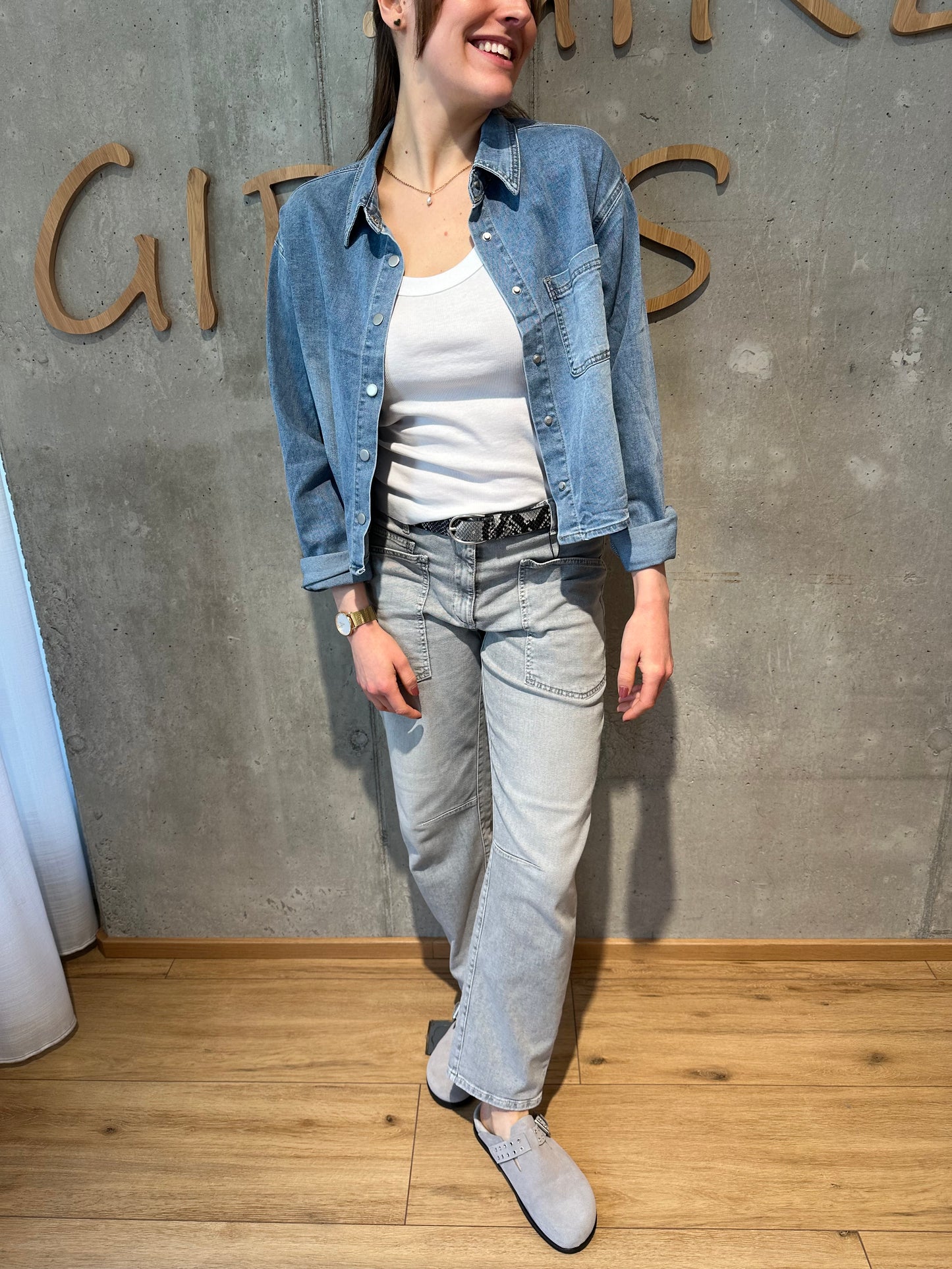 Cambio-Jeans "Ocean" Hellgrau