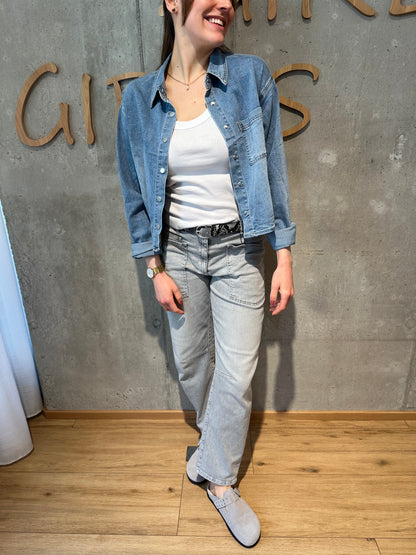 Cambio-Jeans "Ocean" Hellgrau