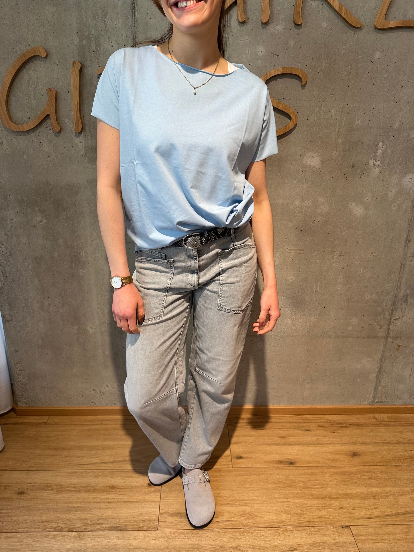Cambio-Jeans "Ocean" Hellgrau