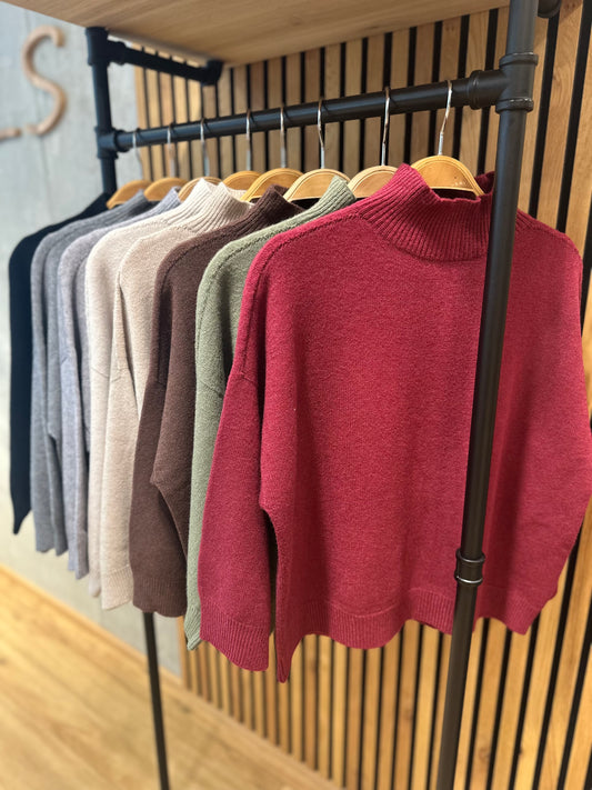 MG-Pulli "Marlise Stehkragen 3/4arm" - Versch. Farben